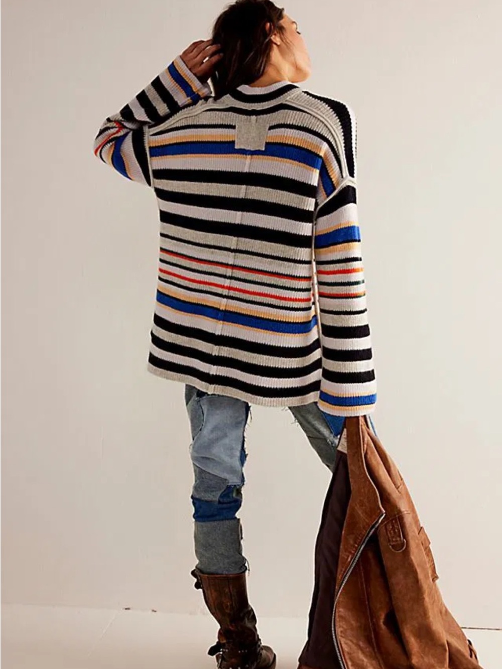 Free People We The Free Sunny Stripe Pullover Sweater - Picture 8 of 8